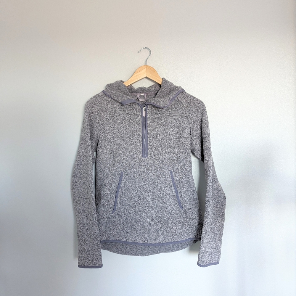 Lululemon Fleece & Thank You Pullover Heathered Silver Lilac Size 4